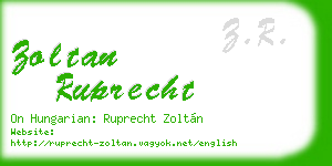 zoltan ruprecht business card